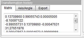 Transformation matrix from Cloud Compare